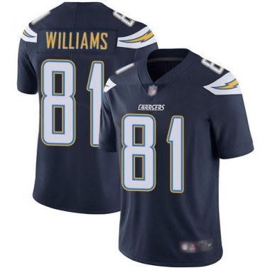 Los Angeles Chargers NFL Football Mike Williams Navy Blue Jersey Men Limited 81 Home Vapor Untouchable